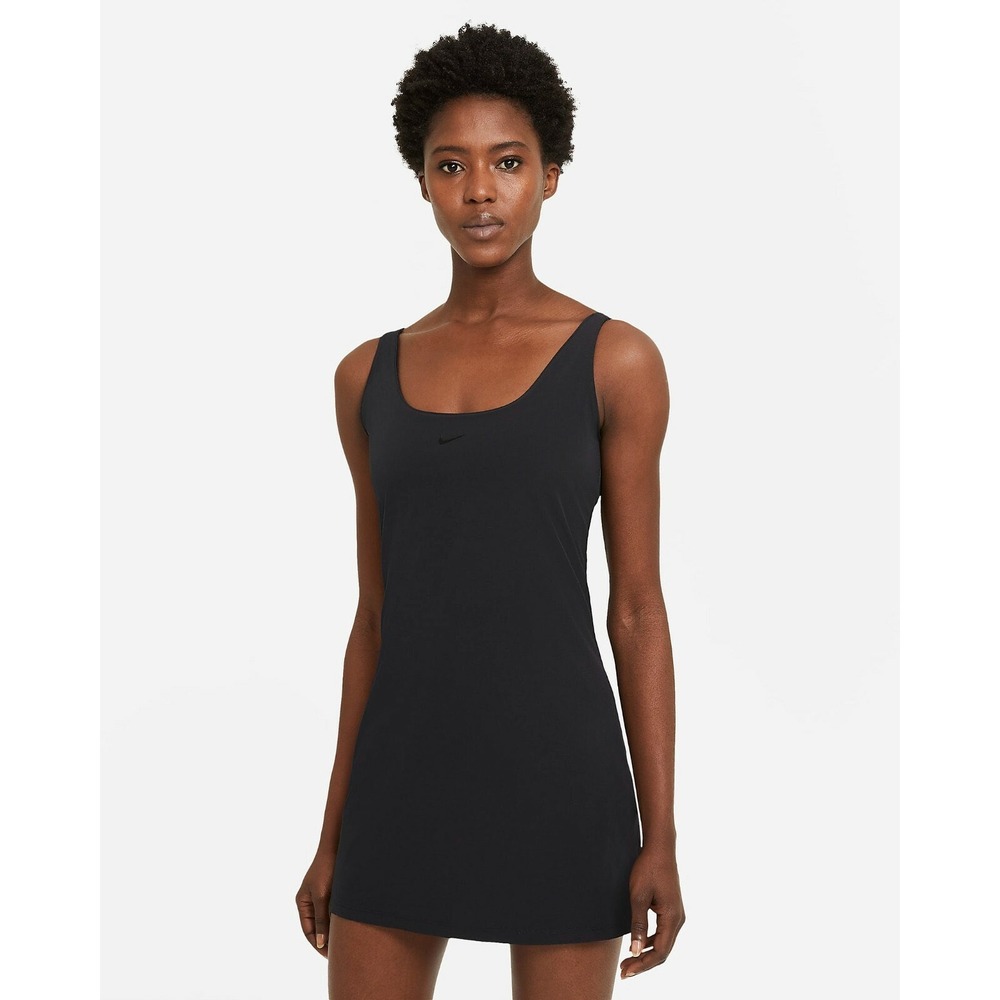 Nike Zenvy Womens Dri-FIT Allover Support Dress Black DQ6020-010 Small